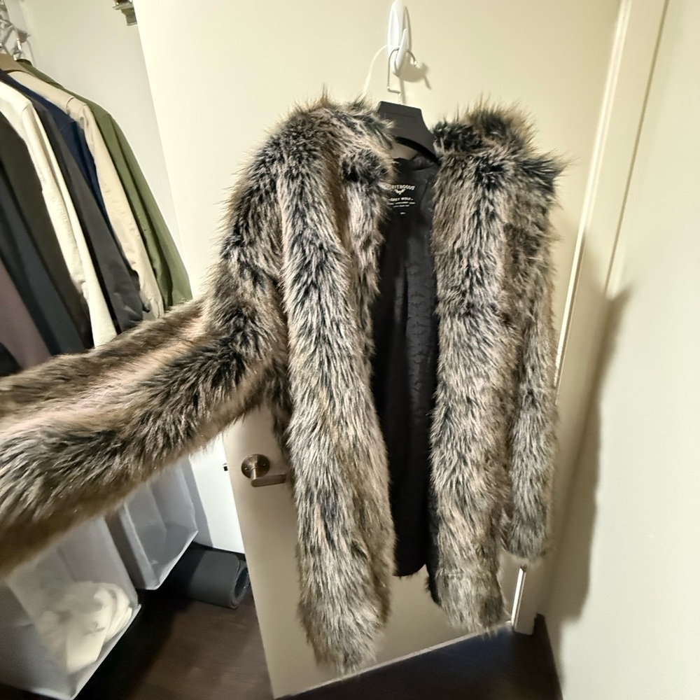 Spirit Hoods Faux Fur Coat Grey Wolf